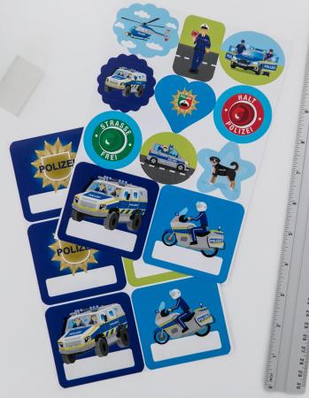 Polizei Aufkleber 2er Set